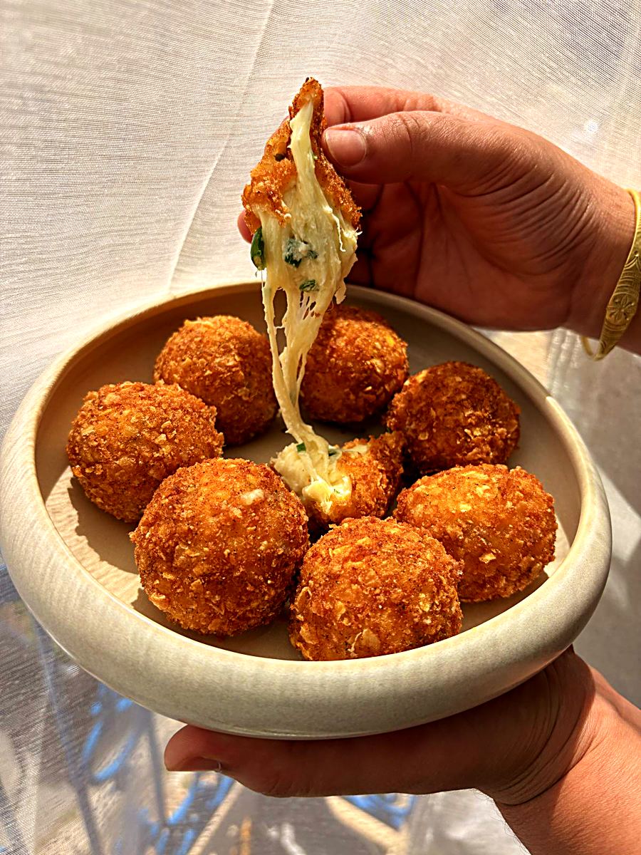 Croquettes au fromage filant