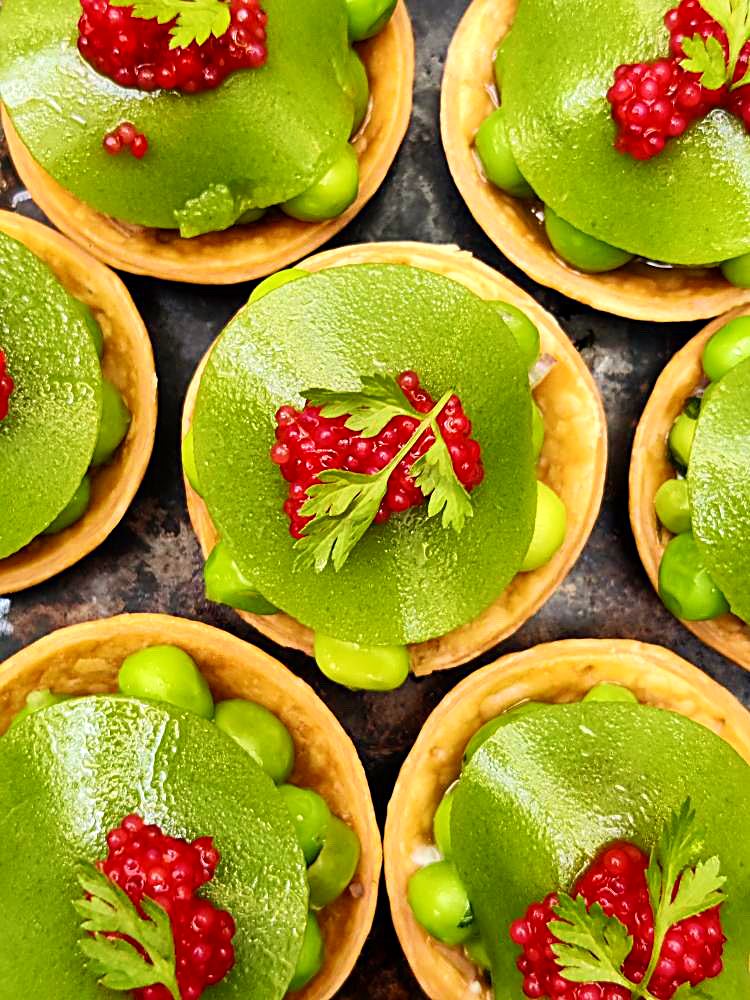 Tartelettes aux petits pois